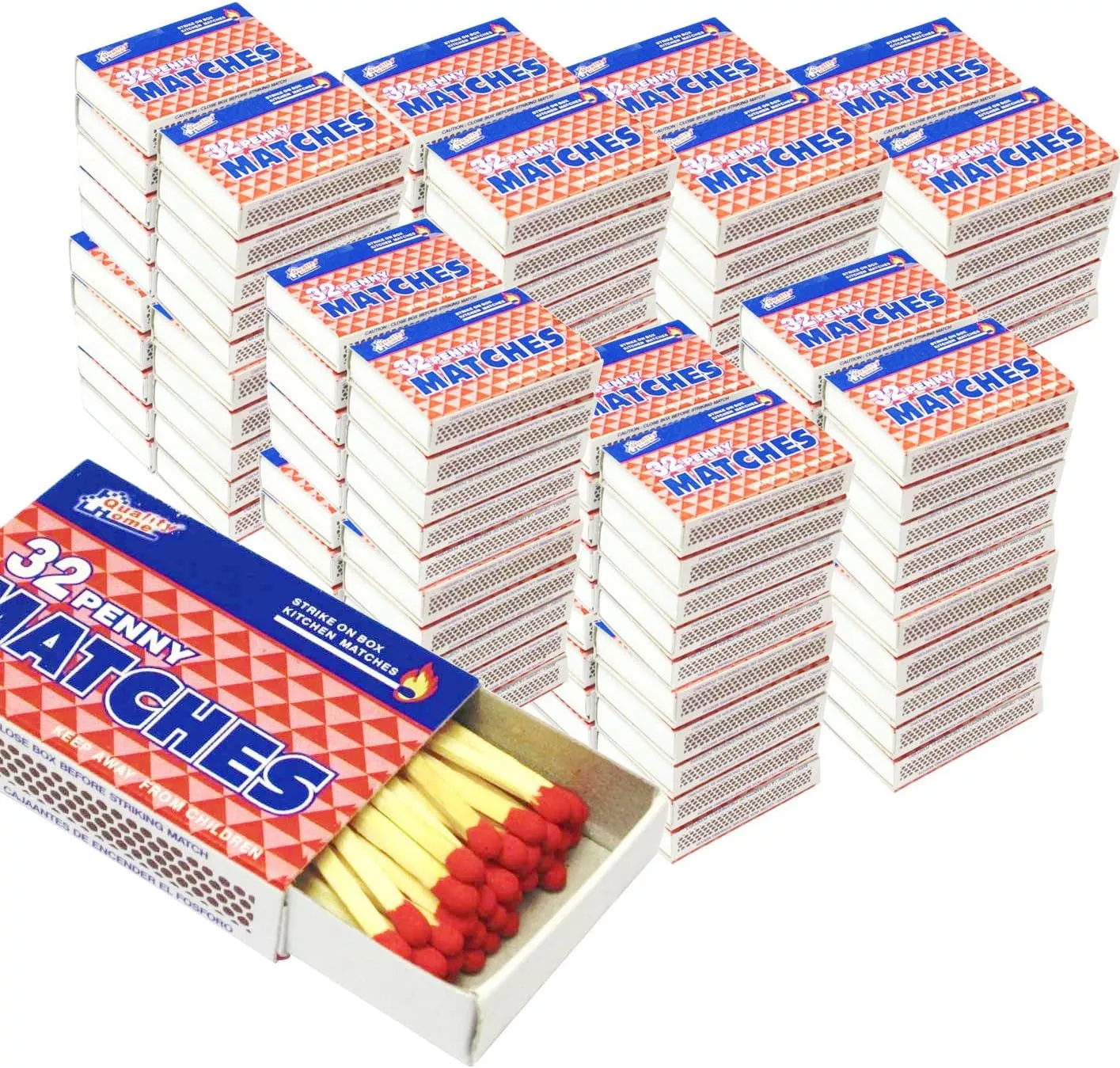 1000 Packs Matches 32 Count Strike on Box Kitchen Camping Fire Starter Lighter