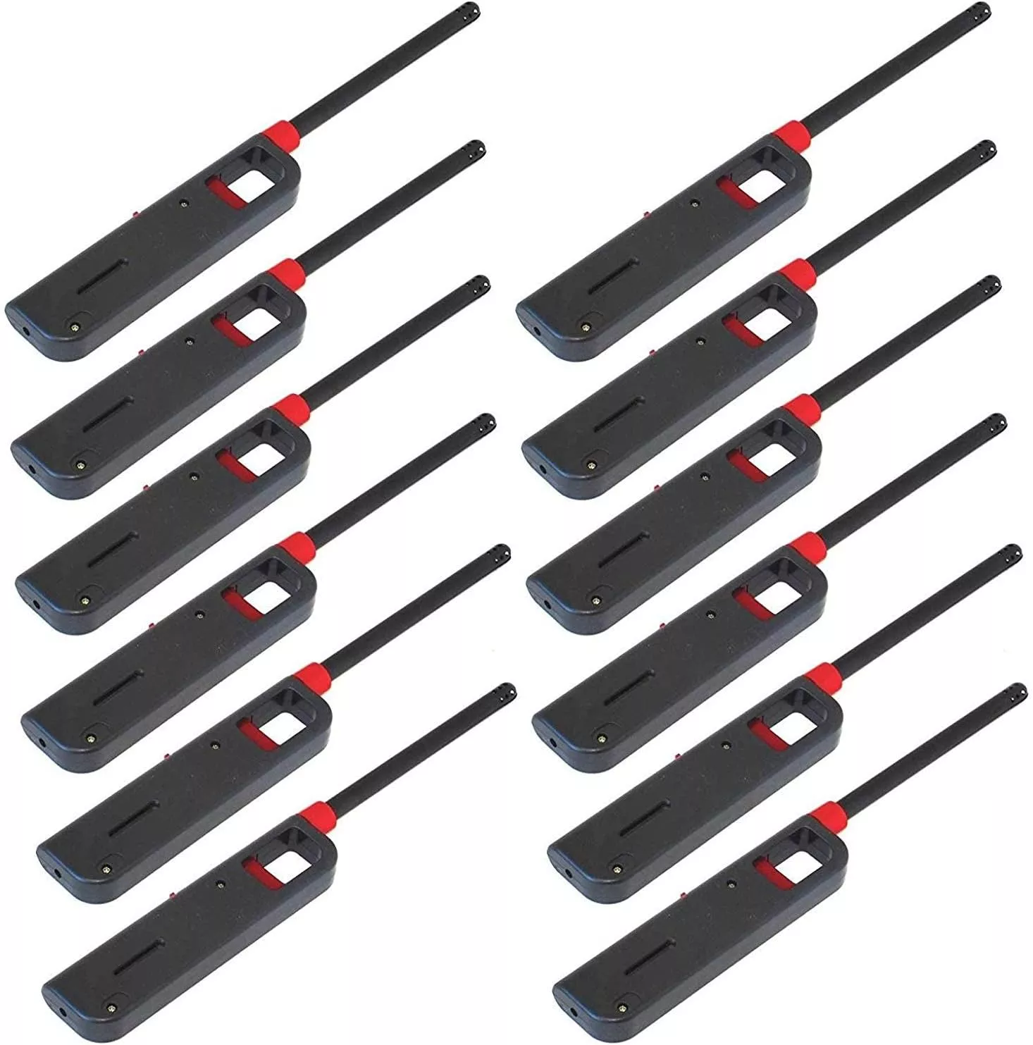 12 Pack BBQ Grill Lighter Refillable Butane Gas Candle Fireplace Kitchen Stove Long