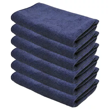 Cobra Indigo All Purpose Microfiber Towel 16 x 16 Inch - 6 Pack