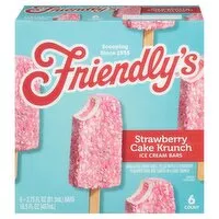 Friendly's Strawberry Cake Krunch Ice Cream Bars, 2.75 fl oz, 6 count, 16.5 Fluid ounce