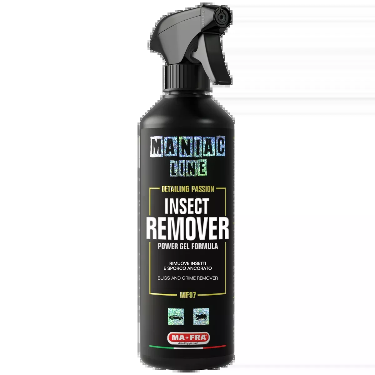 Maniac Line Insect Remover | Gel Formula Dissolves Bug Splatter | Safe on Paint & Glass | 500ml