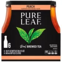 Pure Leaf Real Brewed Tea Peach 16.9 Fl Oz, 6 Count, 101.4 Fluid ounce