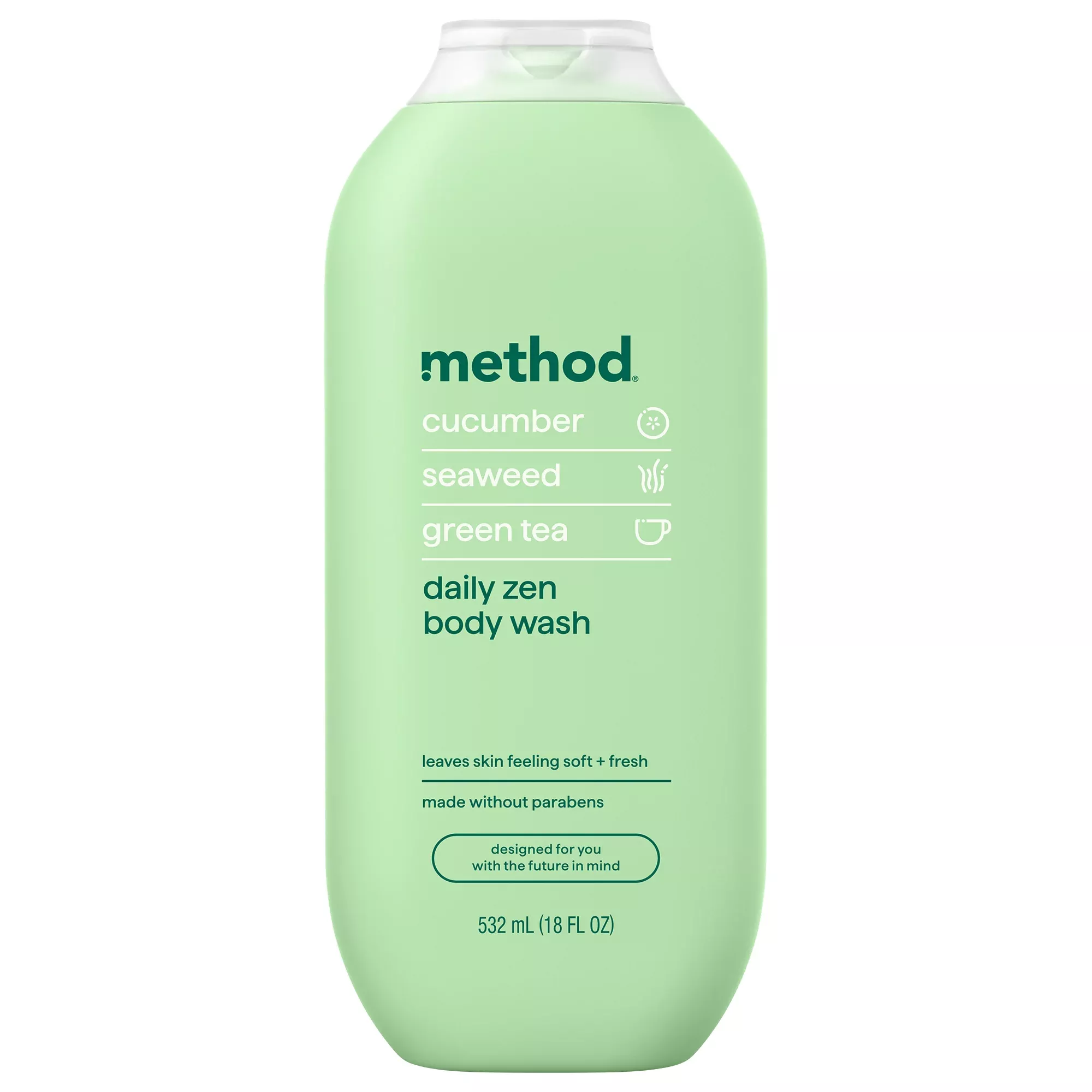 Seaweed, Green Tea, & Cucumber Body Wash | Daily Zen - 18 oz | Method Body - method products