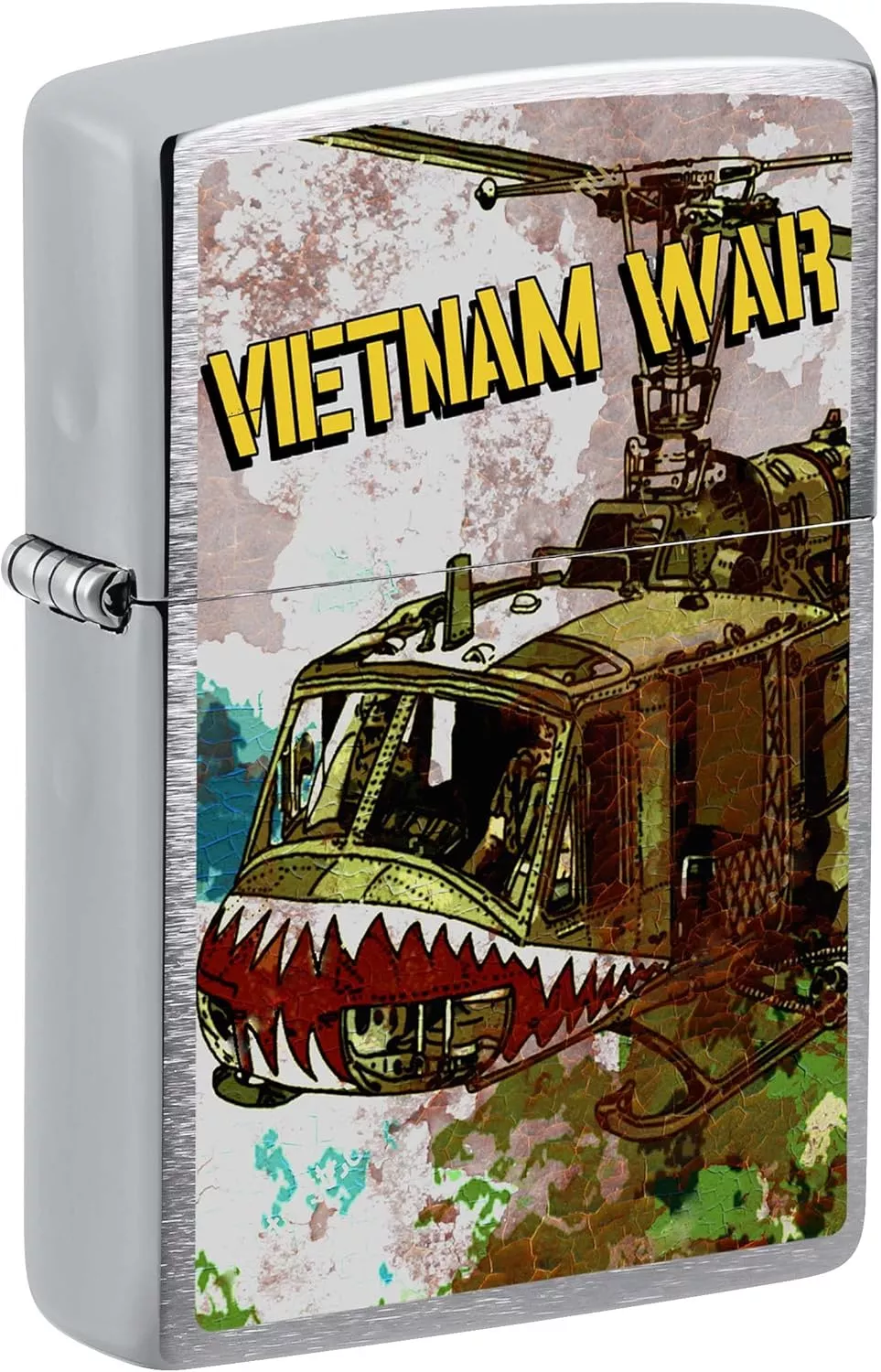 Zippo Lighter, Vietnam War Helicopter – Brushed Chrome 80977